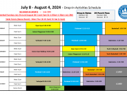 July 8th - August 4th Drop-in Sports Activities 
